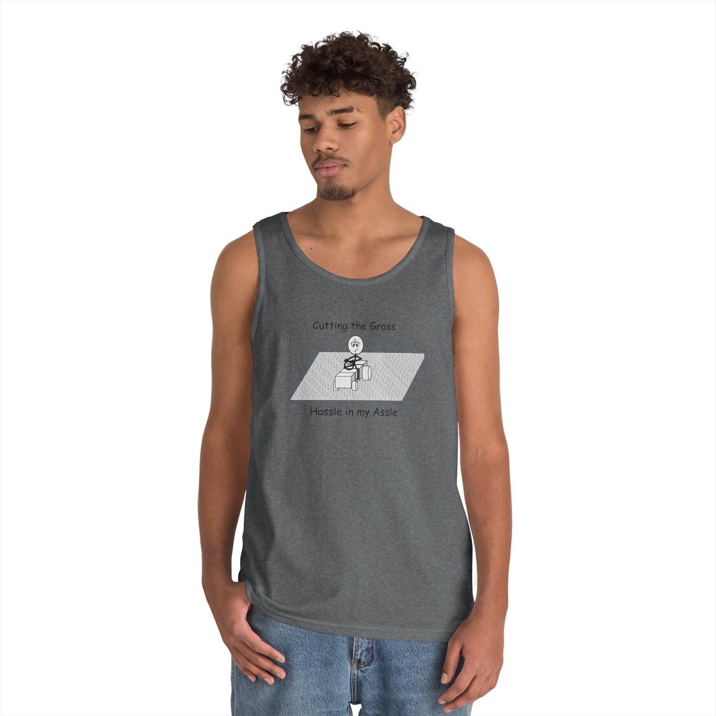 Cutting the grass - Hassle in my Assle - Unisex Tank Top