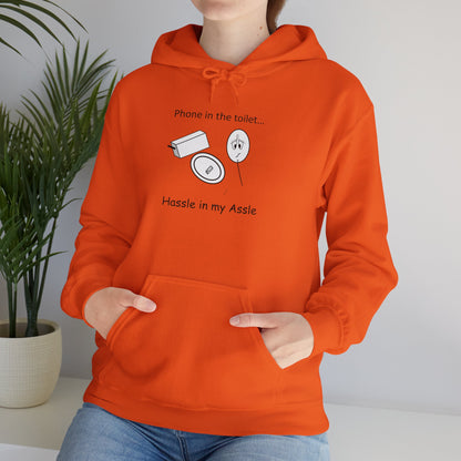 Dropping your phone in the toilet! - Hassle in my Assle Hoodie