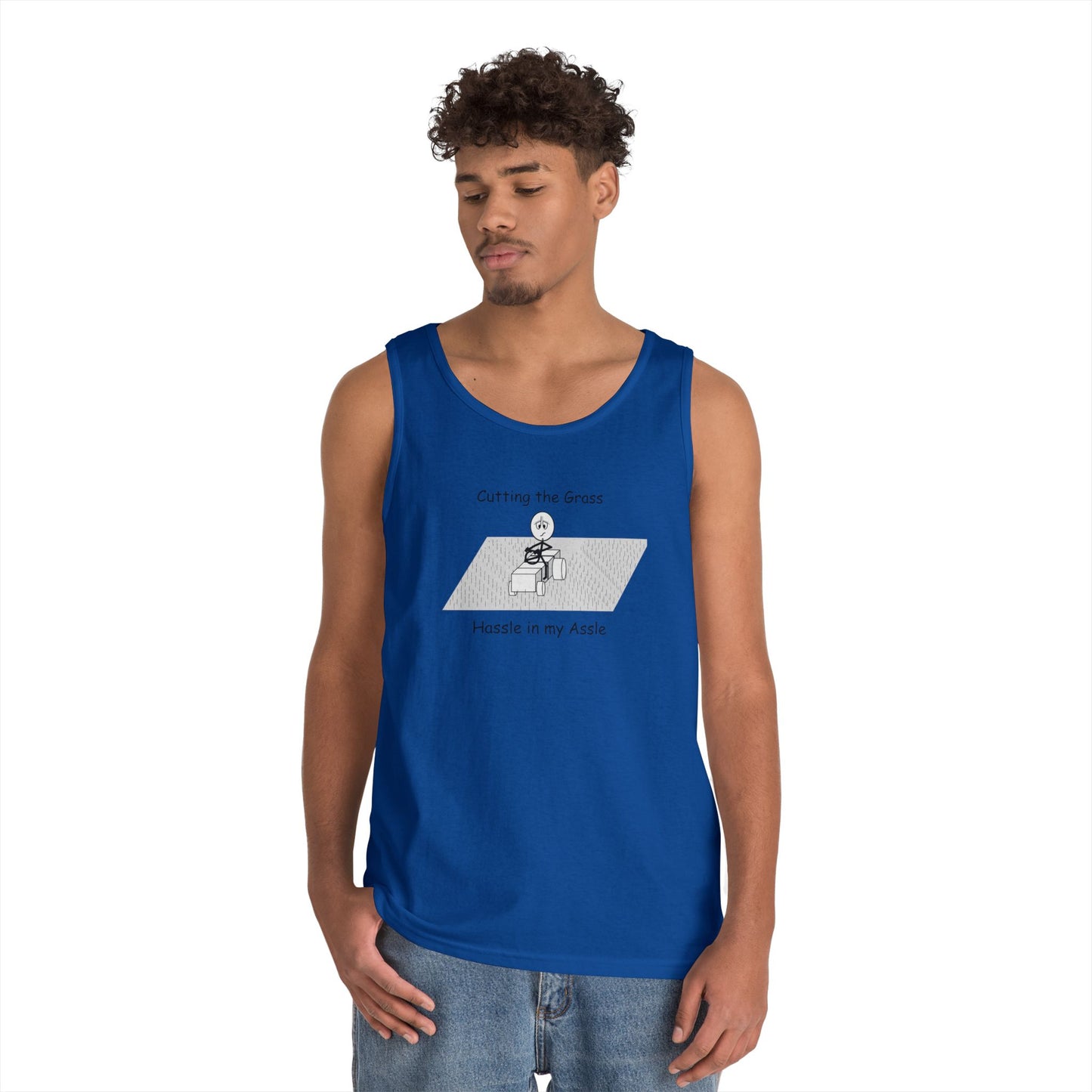 Cutting the grass - Hassle in my Assle - Unisex Tank Top