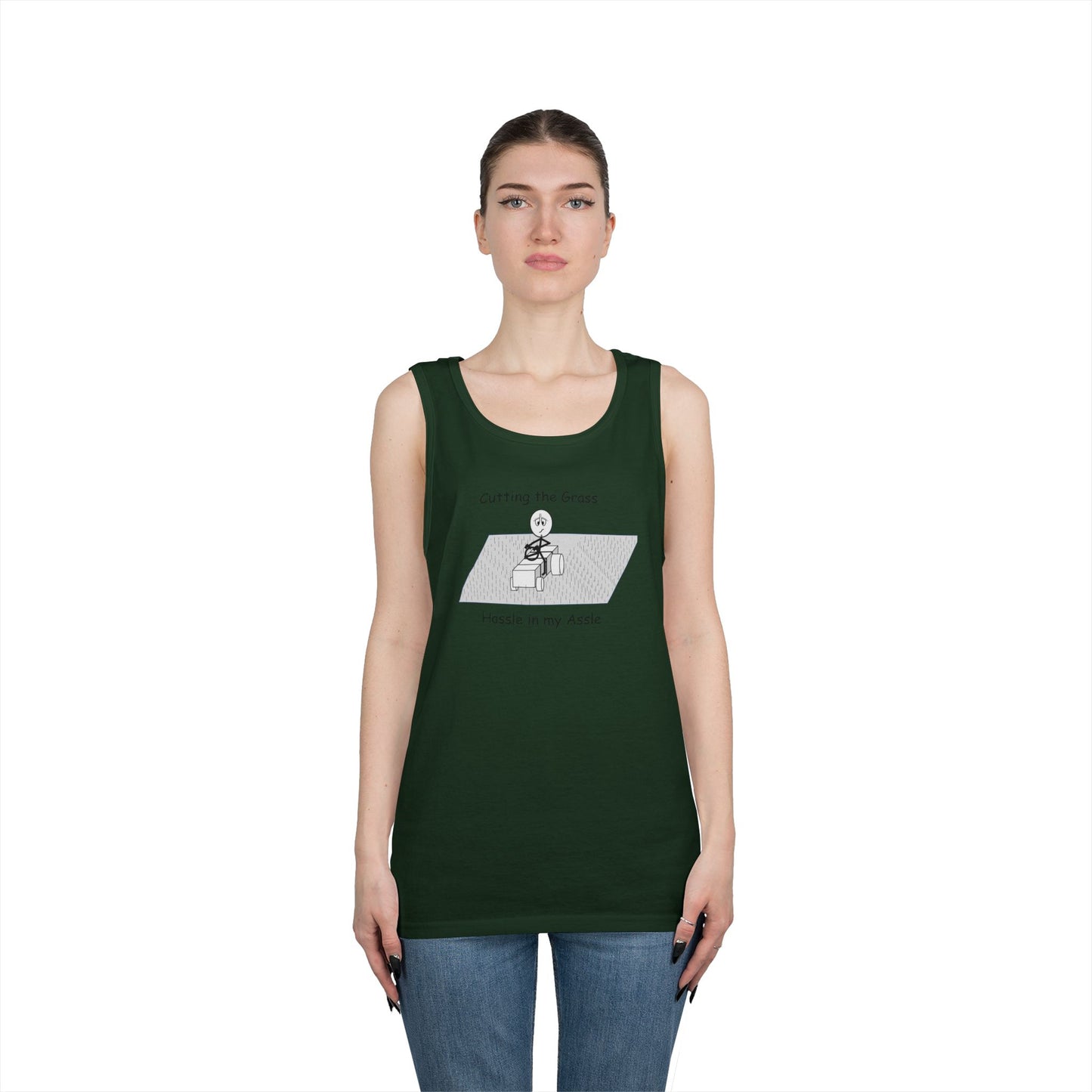 Cutting the grass - Hassle in my Assle - Unisex Tank Top