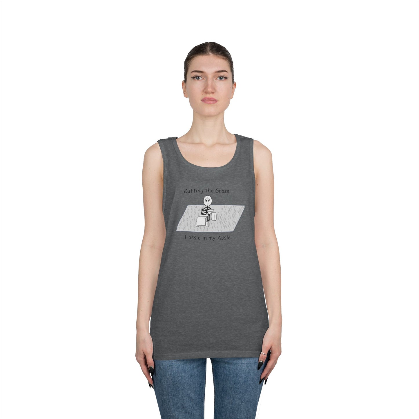 Cutting the grass - Hassle in my Assle - Unisex Tank Top