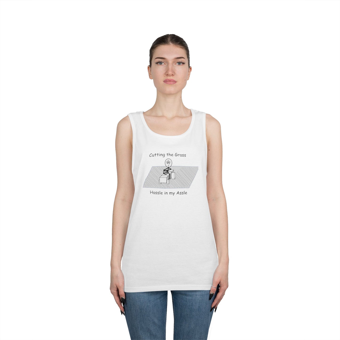 Cutting the grass - Hassle in my Assle - Unisex Tank Top