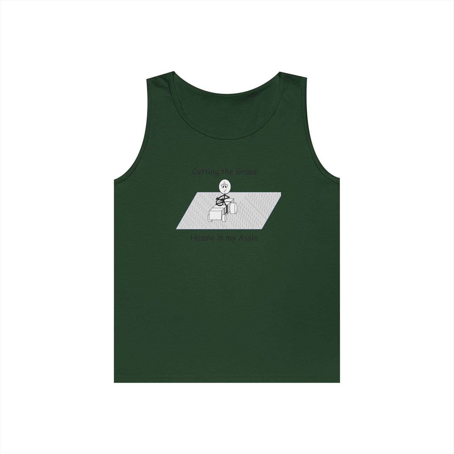 Cutting the grass - Hassle in my Assle - Unisex Tank Top